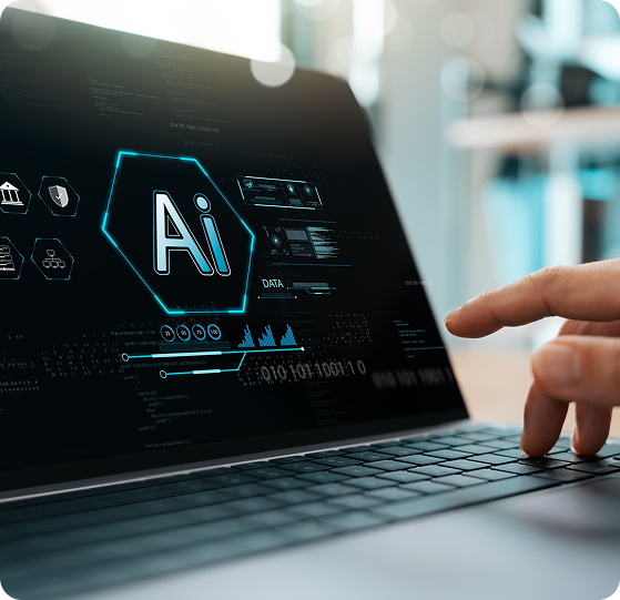 AI on computer screen
